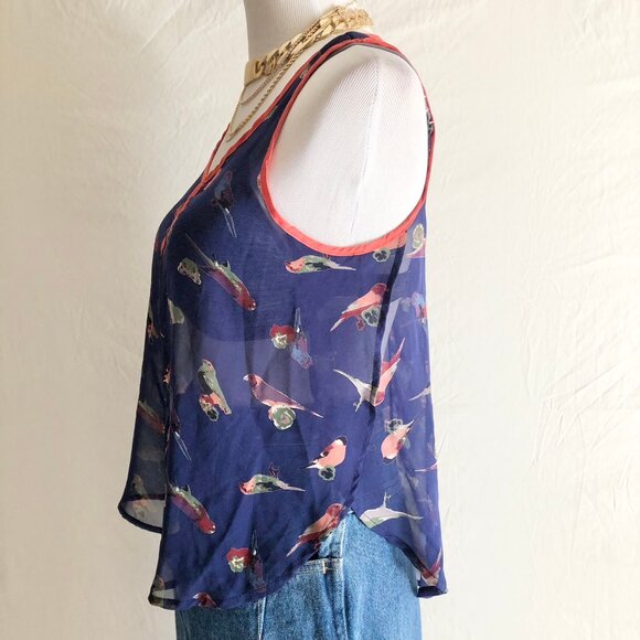 Modcloth Bird Print Tank Top - Picture 4 of 8